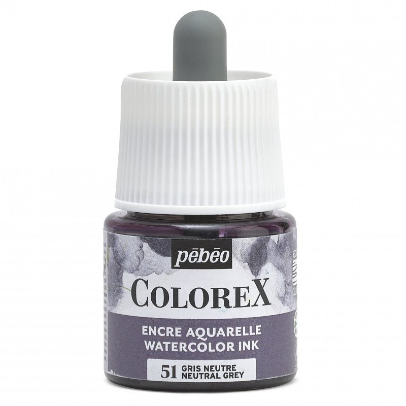Pebeo Colorex Aquarelltinte 45 ml - 51 - Neutralgrau
