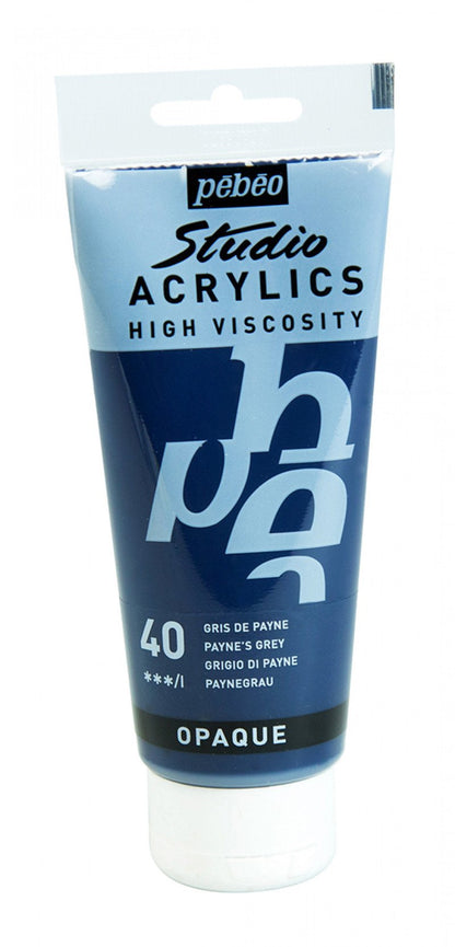Pebeo Studio Acrylfarbe 100 ml - 40 - Paynesgrau