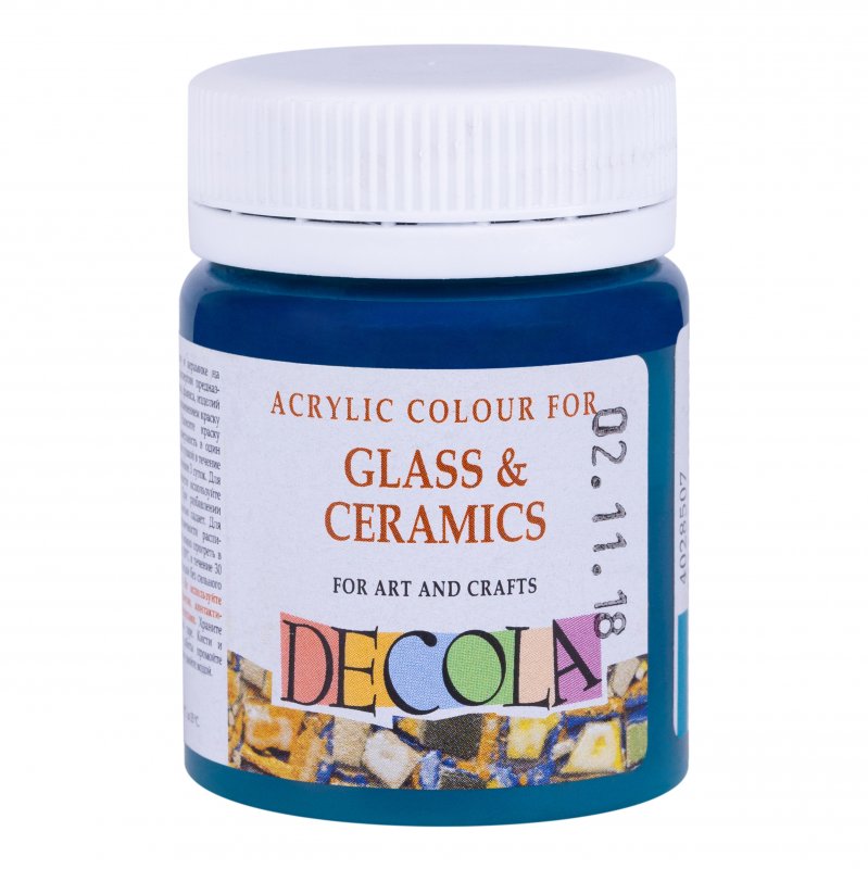 Decola Glass & Ceramics Acrylfarbe 50 ml - Turquoise Blue