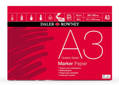 Daler-Rowney Graphic Series Marker Pad 70 gsm - A3 - 50 Blatt