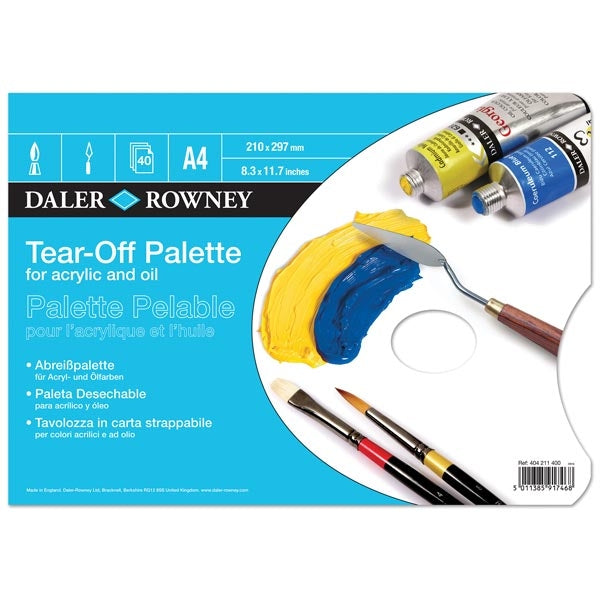Daler-Rowney Scheurpalet - Olie/Acryl A4 - 40 Blatt