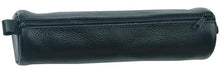 Alassio Leather Zip Lock Pen Case - Black - 21 x 6 cm