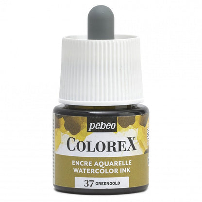 Pebeo Colorex Aquarelltinte 45 ml - 37 - Grüngold