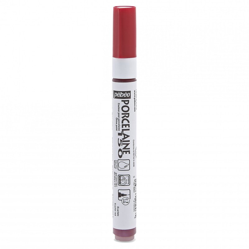 Pebeo Porcelaine 150 Marker Fine Tip 0.7 mm - Scarlet Red