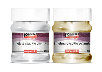 Pentart Fineline 2-Komponenten Craquelé Firnis - 2 x 230 ml