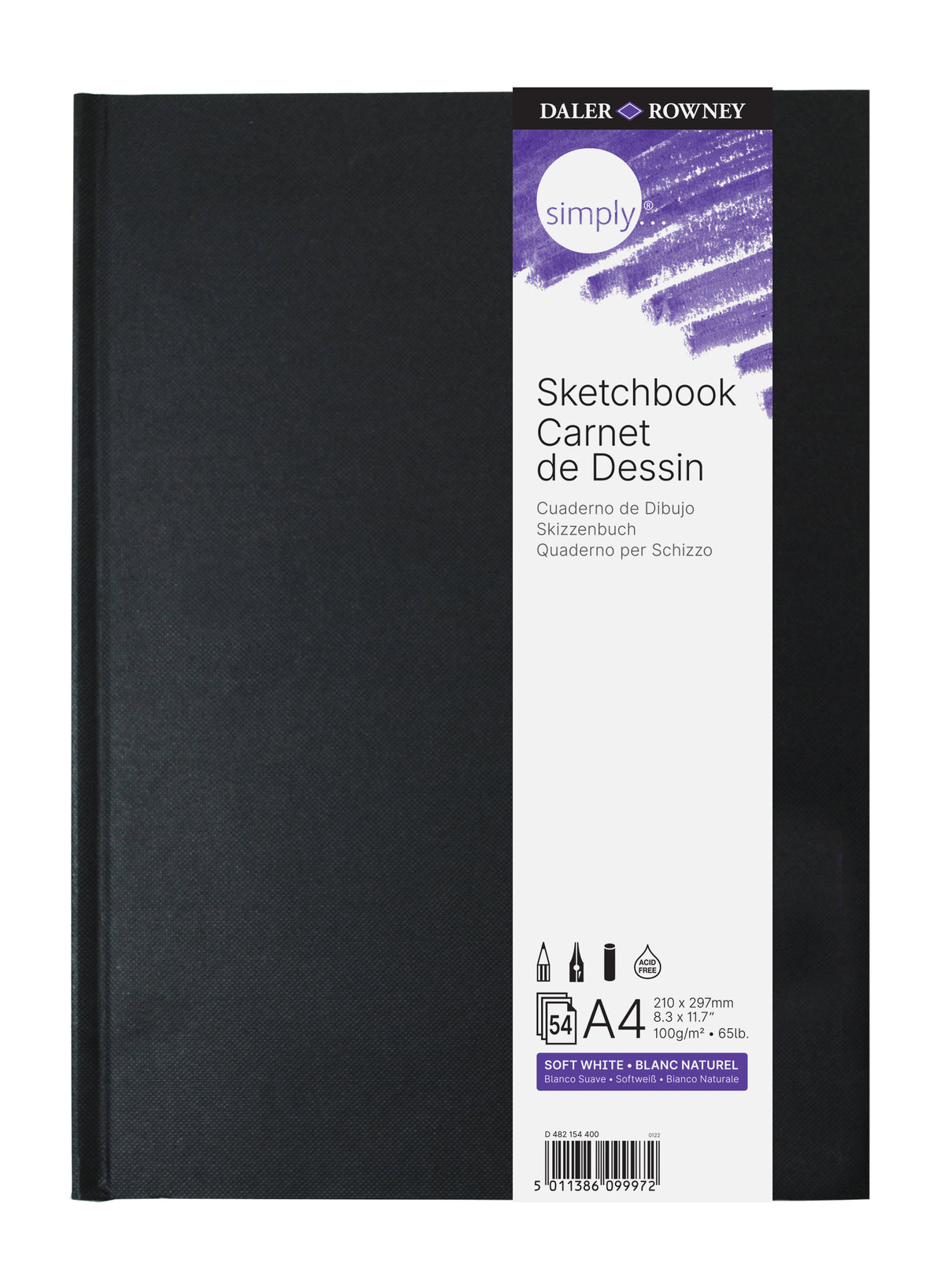 Daler-Rowney Simply Hardbound Sketchbook - 5 Pack - A4