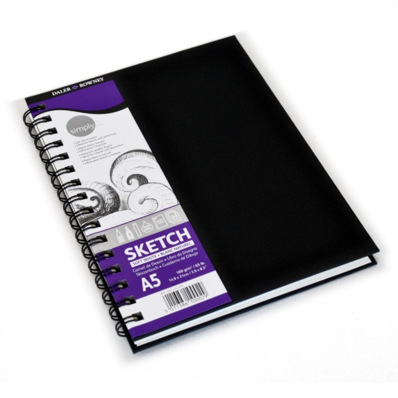 Daler-Rowney Simply Wirebound Sketchbook - 5 Pack - A5
