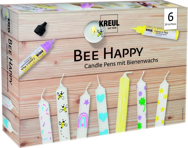 Kreul Kerzenwachsstifte Sets - Bee Happy - 6 pennen