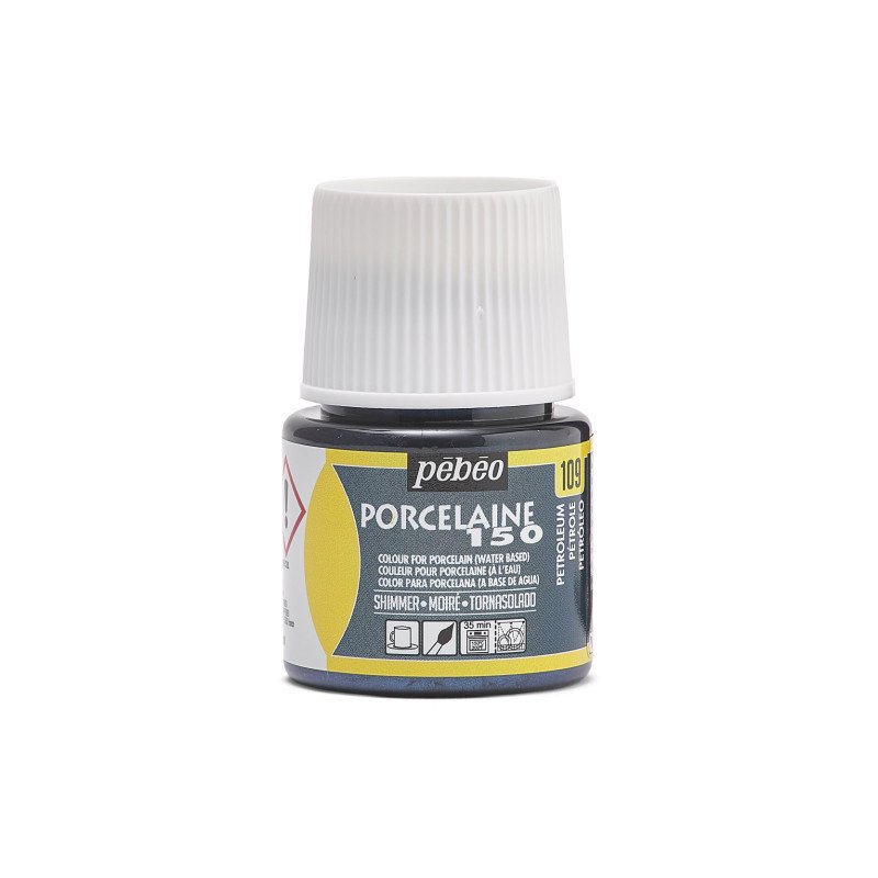 Pebeo Porcelaine 150 Moire Porzellanfarbe 45 ml - 109 - Petroleum Moir Roze Moiré