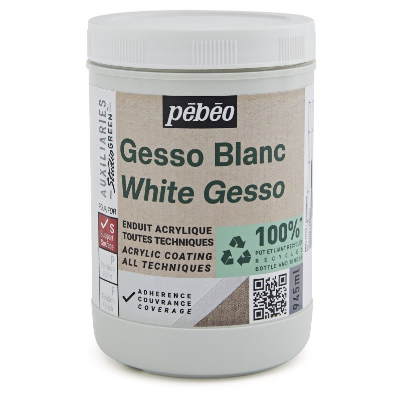 Pebeo Studio Green Gesso - Weiß - 945 ml