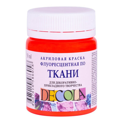 Decola Fluorescent Textile Paint 50 ml - Rot