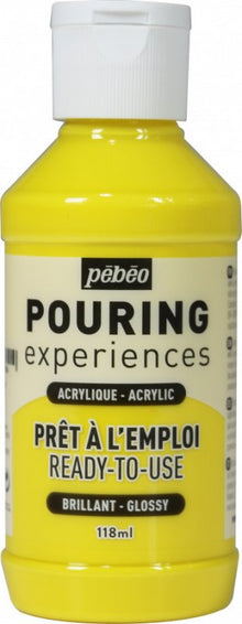 Pebeo Pouring Experiences Glanzend Acryl 118 ml - Primärgelb