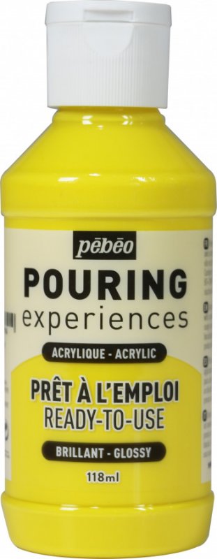 Pebeo Pouring Experiences Glanzend Acryl 118 ml - Primärgelb