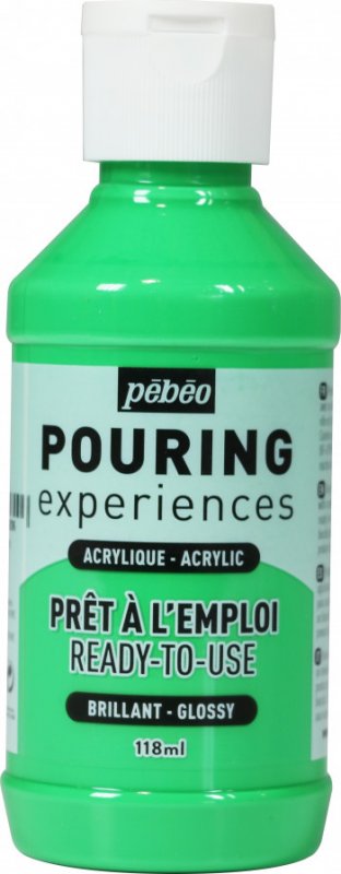 Pebeo Pouring Experiences Glanzend Acryl 118 ml - Leuchtgrün
