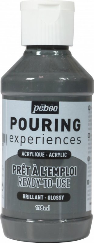 Pebeo Pouring Experiences Glanzend Acryl 118 ml - Grau