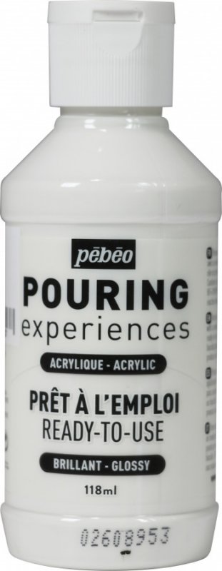 Pebeo Pouring Experiences Glanzend Acryl 118 ml - Titanweiß