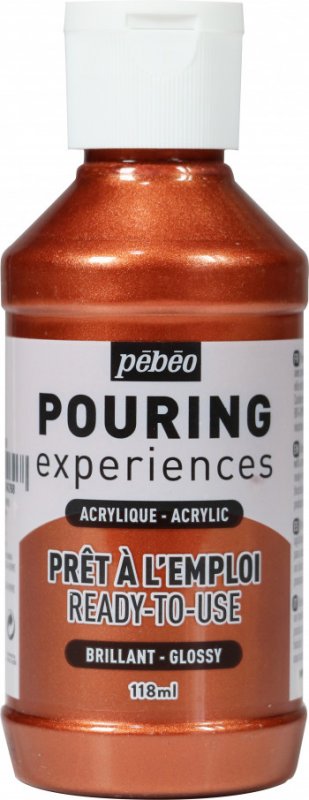 Pebeo Pouring Experiences Glanzend Acryl 118 ml - Kupfer Metall
