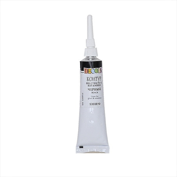 Decola Ceramic & Glass Outliner 18 ml. - Black