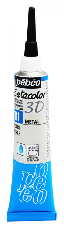 Pebeo Setacolor 3D Liner Metallic 20 ml - Parel