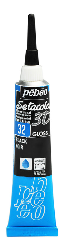 Pebeo Setacolor 3D Liner Glanzend 20 ml - Schwarz