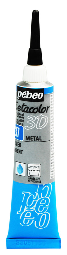 Pebeo Setacolor 3D Liner Metallic 20 ml - Silber