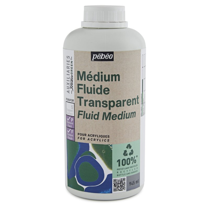 Transparent Flüssigmedium Pebeo Studio Green 945 ml.