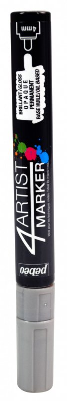 Pebeo 4Artist Oil Marker 4 mm - Silber