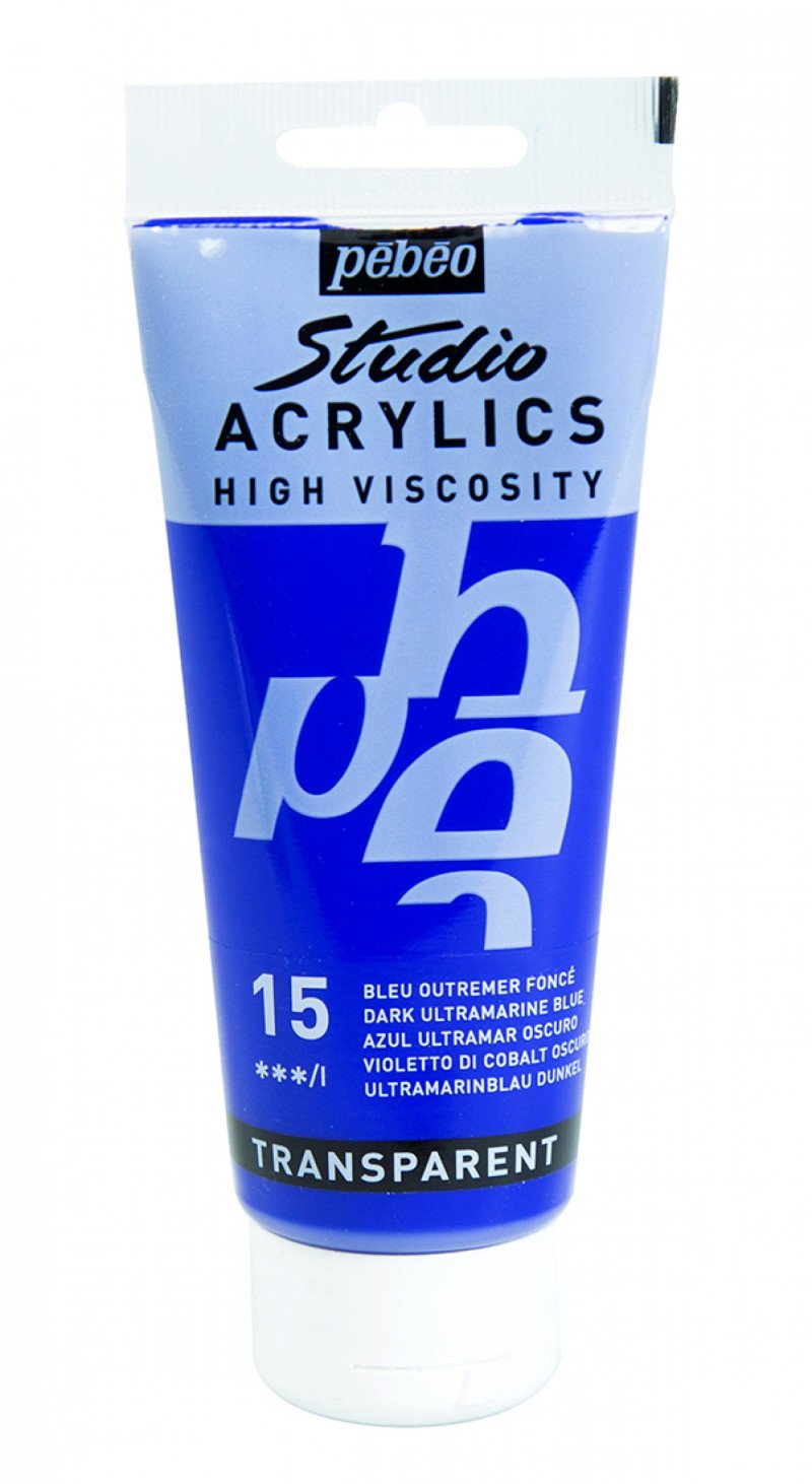 Pebeo Studio Acrylfarbe 100 ml - 15 - Deckendes Kobaltblau (Imitation)