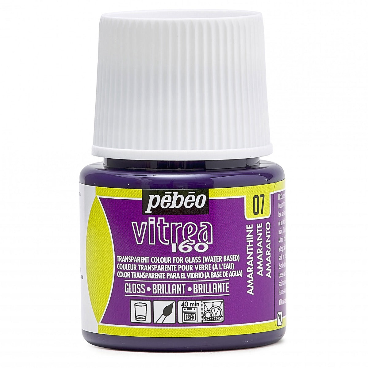 Pebeo Vitrea 160 Glasfarbe 45 ml Glanzend - 07 - Amarant