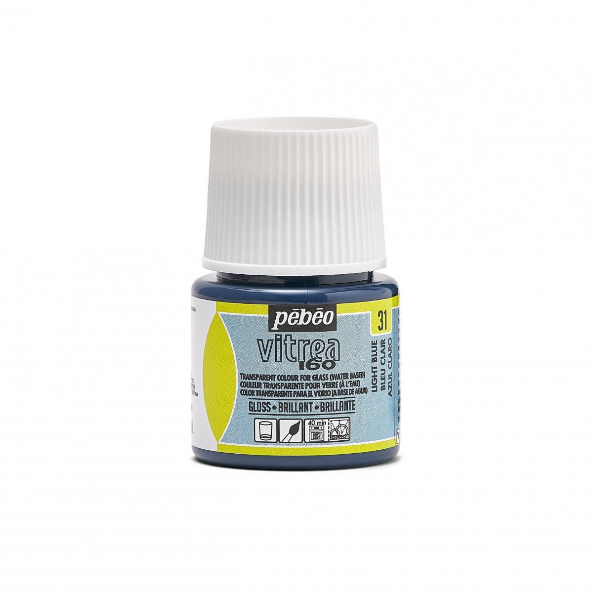 Pebeo Vitrea 160 Glasfarbe 45 ml Glanzend - 31 - Hellblau