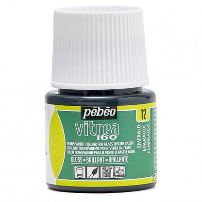 Pebeo Vitrea 160 Glasfarbe 45 ml Glanzend - 12 - Smaragdgrün
