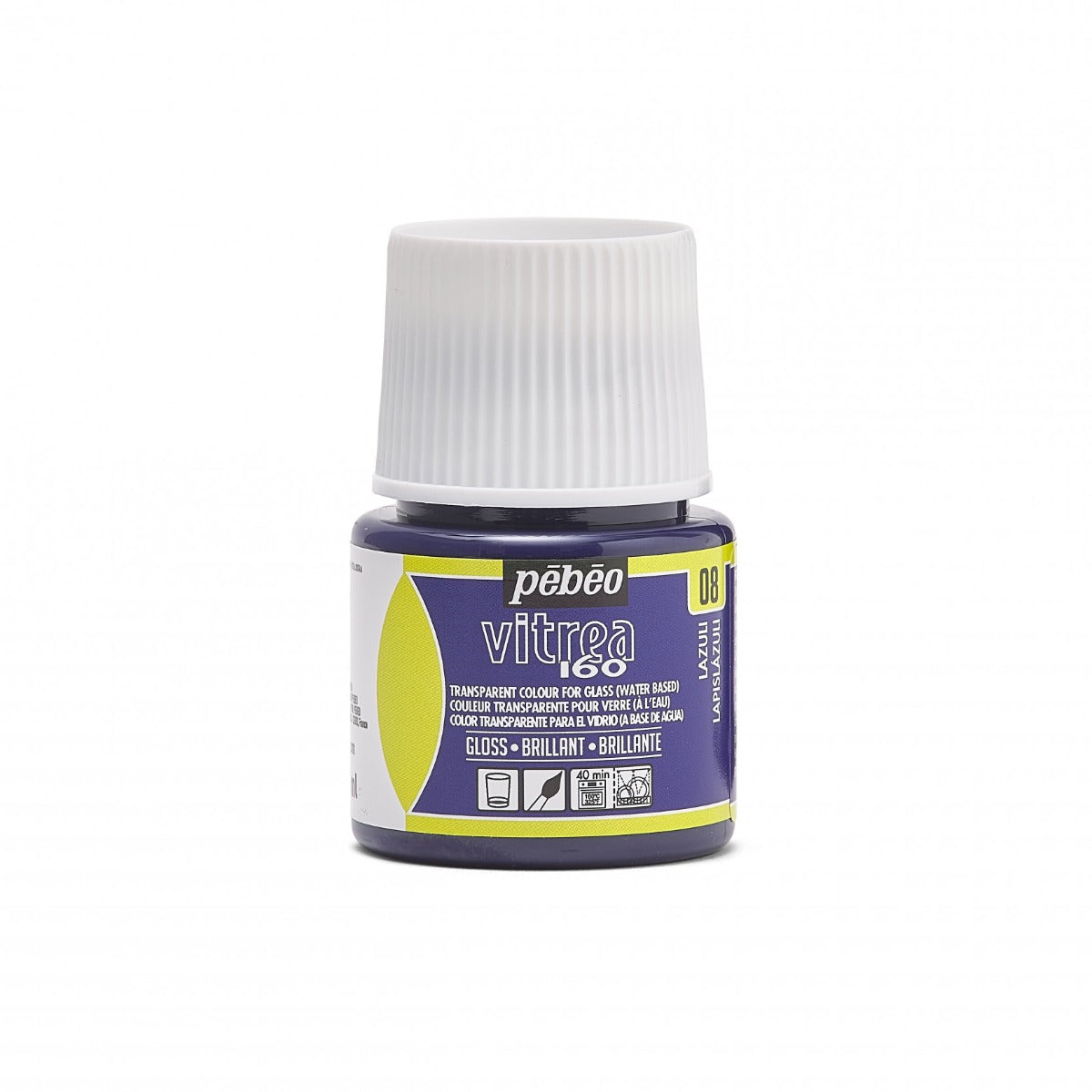 Pebeo Vitrea 160 Glasfarbe 45 ml Glanzend - 08 - Lapis Lazuli