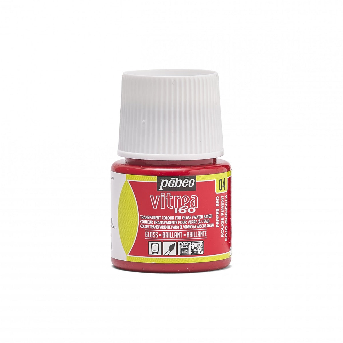 Pebeo Vitrea 160 Glasfarbe 45 ml Glanzend - 04 - Rode Peper