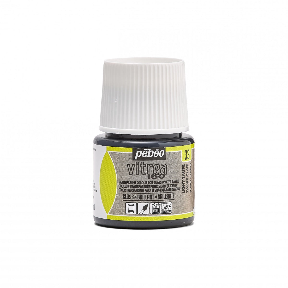 Pebeo Vitrea 160 Glasfarbe 45 ml Glanzend - 33 - Lichttaupe
