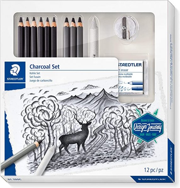 Staedtler Gemischtes Kohlestift-Set, 12 Stück