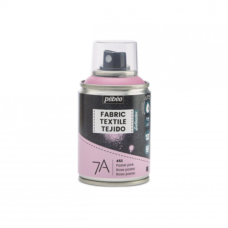 Pebeo 7A Textielspray 100 ml - Pastelroze