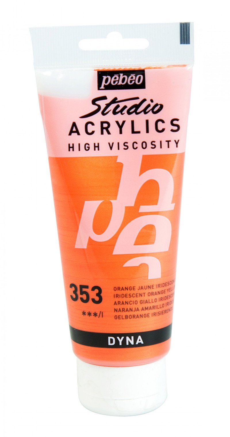 Pebeo Studio Acrylfarbe 100 ml - 353 - Orange-Gelb Irisierend