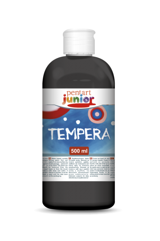 Pentart Temperafarbe 500 ml - Schwarz