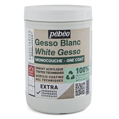 Pebeo Studio Green Gesso - Einschichtig Weiß - 945 ml