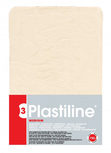 Plastiline Härte 55 Medium Modelliermasse 750 g - Ivoor