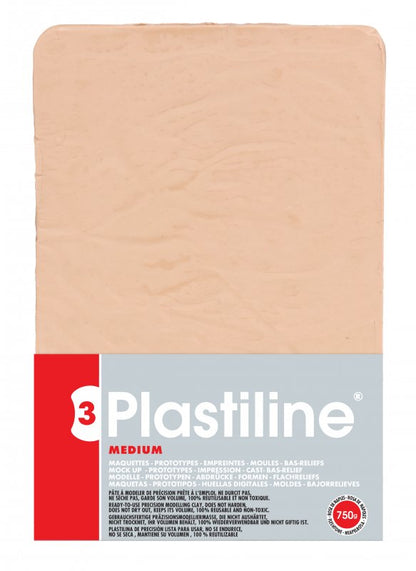 Plastiline Härte 55 Medium Modelliermasse 750 g - Vleeskleur