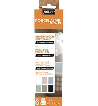Pebeo Porcelaine 150 Sets - Initiatieset chalk - 6 x 20 ml