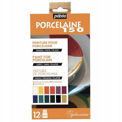 Pebeo Porcelaine 150 Sets - Initiatieset P150 Farben 1 - 6 x 20 ml