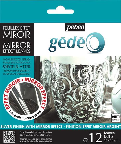 Pebeo Gedeo Mirror Effect Leaves - 12 Pack - Silber