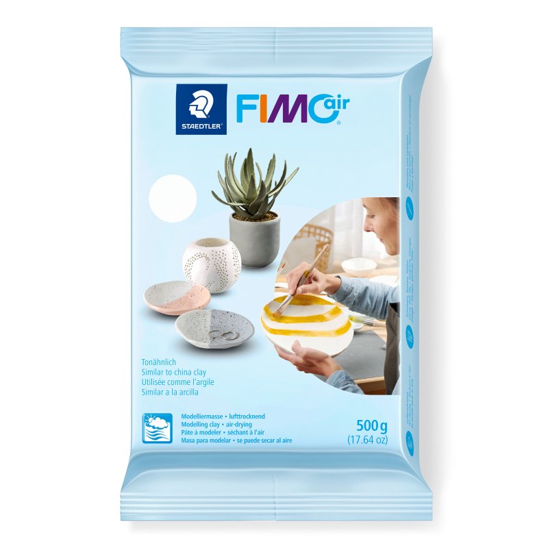 FIMO Air Basic Lufttrocknende Modelliermasse - 500 g - Weiß