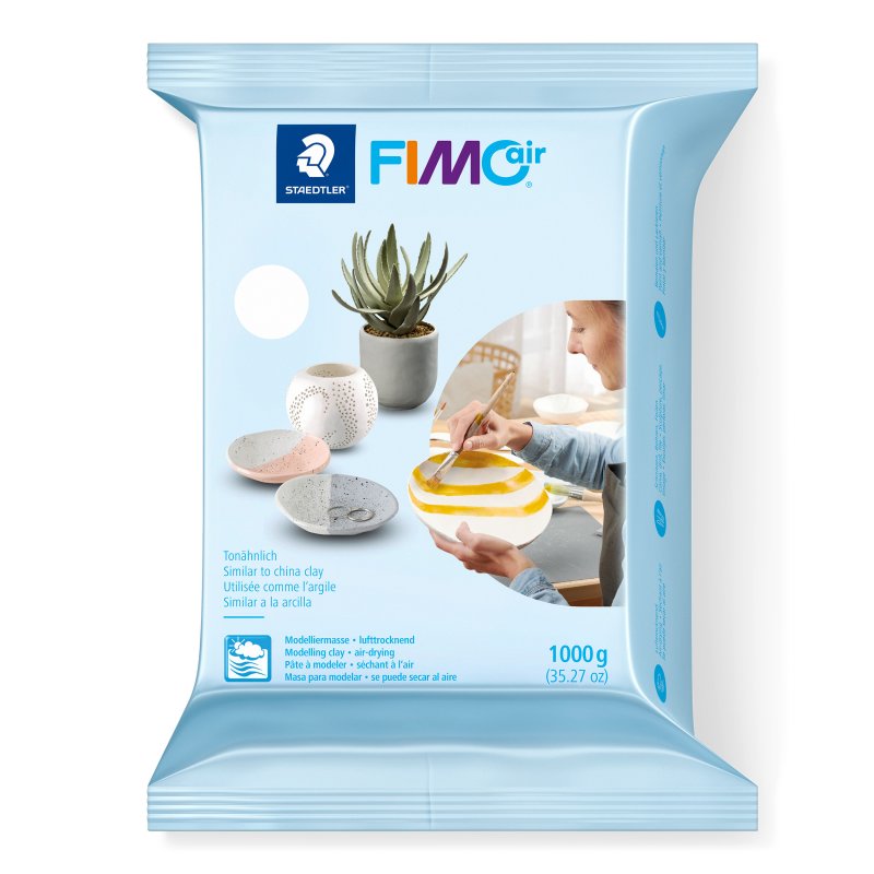 FIMO Air Basic Lufttrocknende Modelliermasse - 1 kg - Weiß