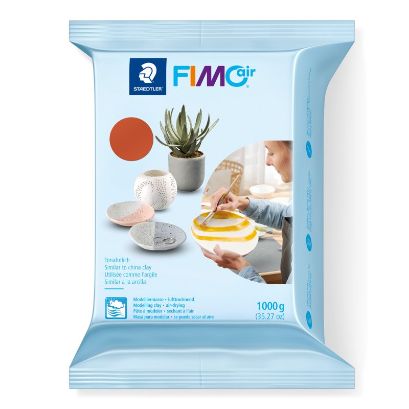 FIMO Air Basic Lufttrocknende Modelliermasse - 1 kg - Terracotta