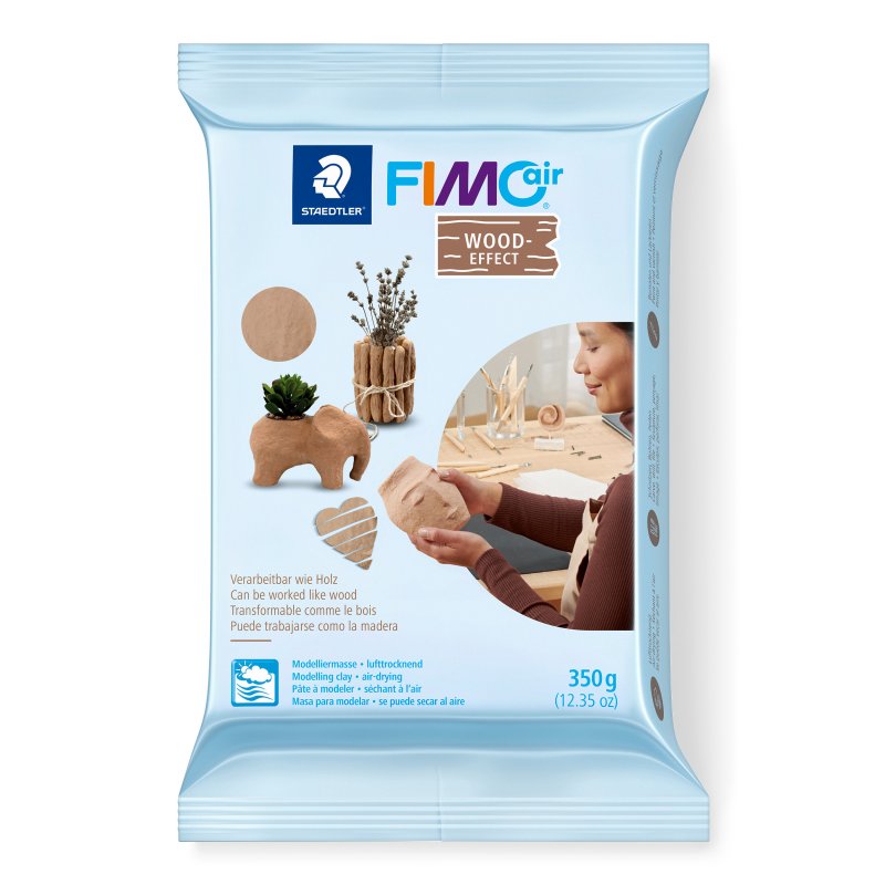FIMO Air Effect Lufttrocknende Modelliermasse - 350 g - Houtachtig