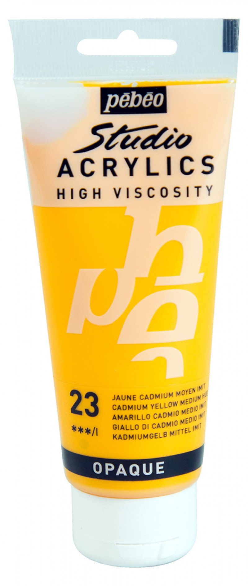 Pebeo Studio Acrylfarbe 100 ml - 23 - Medium Kadmiumgelb Imitation