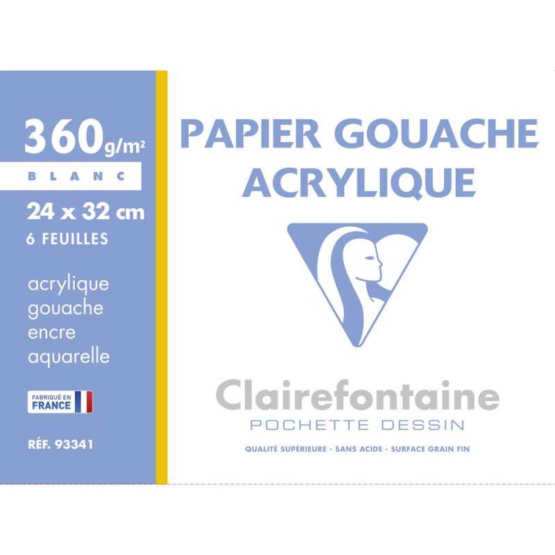Clairefontaine Acryl- und Gouachepapier 360 g